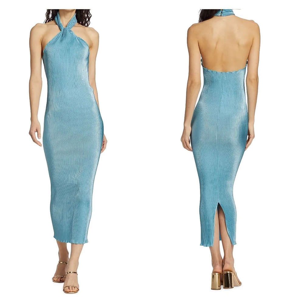 L'Idee Nuits D'Été Turlington Midi-Dress Summer Blue